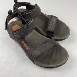 Teva Minam Sandals Men's Size 8 4289 Brown Open Toe Hook And Loop Closure Trail